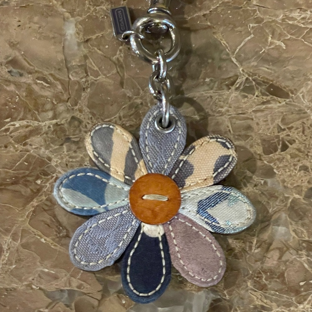 Coach Y2k Patchwork Blue Multicolor Daisy Floral … - image 2